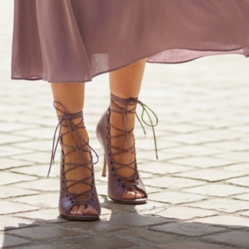 Jimmy Choo Purple Lace-Up Heels size 37